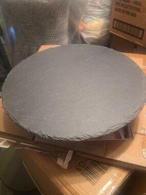 12" Charcoal Slate Lazy Susan